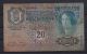 1915 Austria Hungary Banknote Overprinted German Note 20 Kronen Europe photo 1