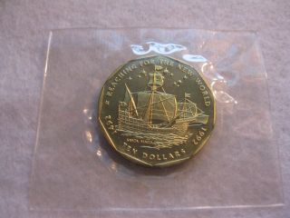 1992 Marshall Islands Reaching For The World Columbus $10 Commemorative Coin photo