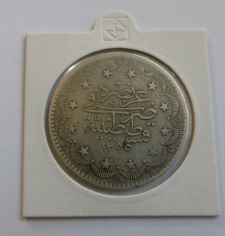 20 Kurush 1255/21 Ottoman Empire Turkey Islamic Abdul Mejit 830 Silver Coin photo