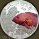 2016 Palau $5 - Coral Hind Fish - Marine Life Protection Silver Mermaid Coin Australia & Oceania photo 1