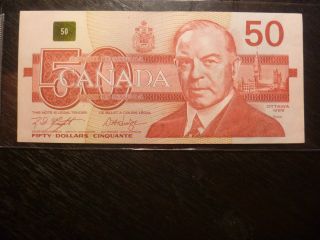 Canada 1988 $50 Banknote Prefix: Fhy E.  F,  Cond photo