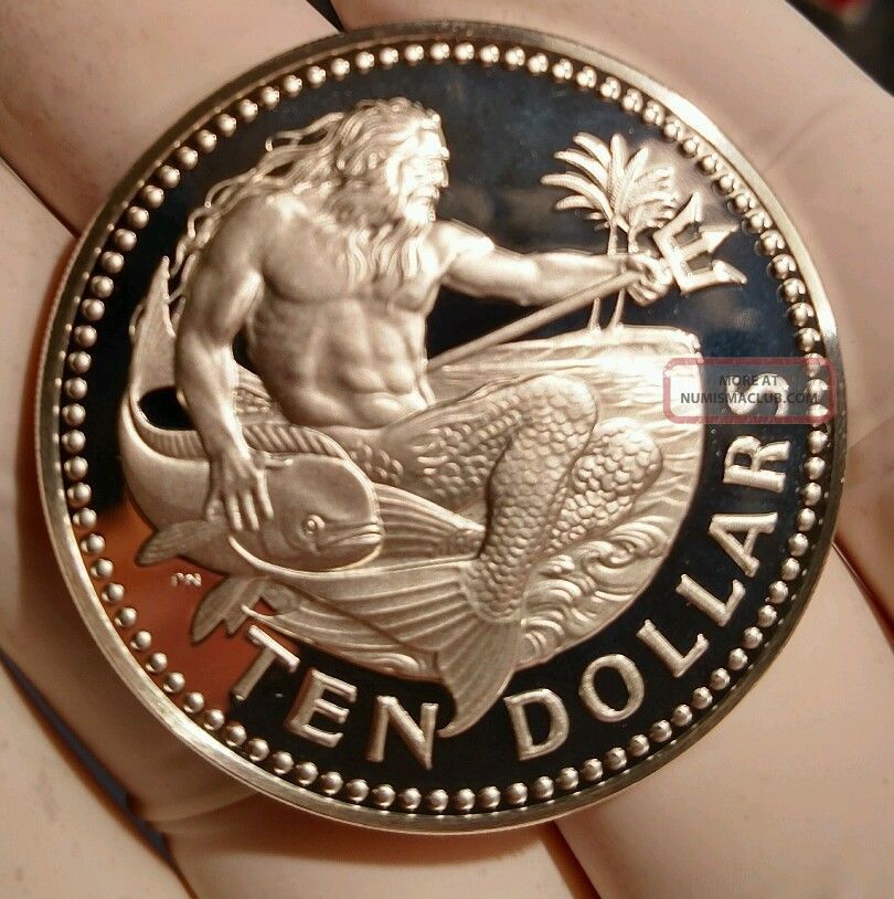 Barbados 1973 Proof Ten Dollars Large Silver Coin Rare Collector Coin barbados-1973-proof-ten-dollars-large-silver-coin-rare-collector-coin