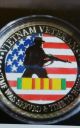 Vietnam Veterans (size Of A U.  S.  Silver Dollar).  Gold Plated Brass Commemorative Asia photo 2