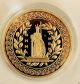 Greek - Athena,  Owl - Gold Plated Collectable.  C Of A Exonumia photo 1
