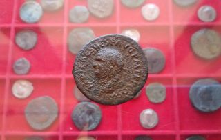 Agn – Roman Empire Vespasian (69 - 79 Ad) – Very Rare As Aequitas On R/ - 11.  46 Gr photo