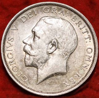1915 Great Britain 1/2 Crown Silver Foreign Coin S/h photo