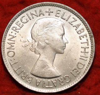 1953 Great Britain 1/2 Crown Silver Foreign Coin S/h photo