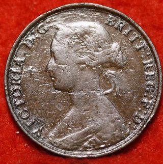 1861 Great Britain 1/2 Penny Foreign Coin S/h photo