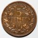 1909 J Wilhelm Ii German East Africa Hamburg 5 Five Heller Coin Africa photo 1