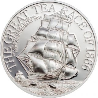 Cook 2016 2$ The Great Tea Race 8g Silver Proof Coin Smart Minting photo