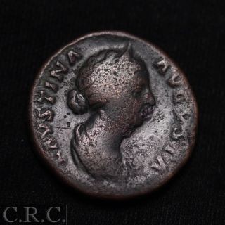 Roman Empire Faustina Junior Ae Sestertius (161 - 175 Ad) Ric - 1668 photo