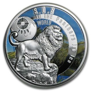 Niue 2016 1$ Sos For The World - Barbary Lion Proof Silver Coin photo