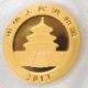 2013 China 1/10 Oz Gold Panda Coin - 50 Yuan - Bu  -.  999 Pure Gold 24k China photo 2