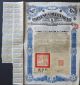 Old Chinese Government Loan Certificate 20 Pounds 1912 Crisp Loan Transportation photo 3