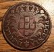 1750 Azores 10 Reis Portuguese Colonial Joseph I Copper Coin Europe photo 1