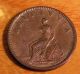 Colonial Coin1806 Great Britain Bu Red Copper Antique Cent King George Farthing Half Penny photo 1