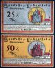 Lilienthal 1921 Rarer Red Series E Complete Notgeld Germany Sailboat Motif Europe photo 1
