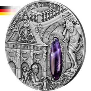 Niue 2015 2$ Winter Palace Belvedere Vienna Antique Finish Silver Coin photo