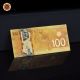 Wr Canada 100 Dollars 2011 Polymer Banknote 24k Gold Foil Bill Note Detail Canada photo 2