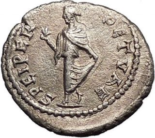 Elagabalus Bisexual Emperor 219ad Silver Ancient Roman Coin Spes Hope I50021 photo