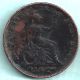 Great Britain - 1829 - King Georgius Iv - Farthing - Rarest Copper Coin India photo 1