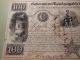 1841 $100 Government Bond Republic Of Texas Certificate - David G.  Burnet Sign Stocks & Bonds, Scripophily photo 3