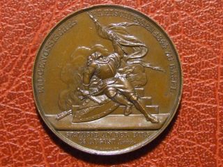 Switzerland The Old Zurich War Battle Of St.  Jakob On Birs 1444 Medal By Bovy photo