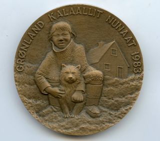 Anders Nyborg Nordic Art Series Medal Det Danske Rige Greenland 1983 Galea Box photo
