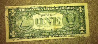 Awesome & Unique Double Offset Inking $1 Error Note & Rare Fed.  Res. photo