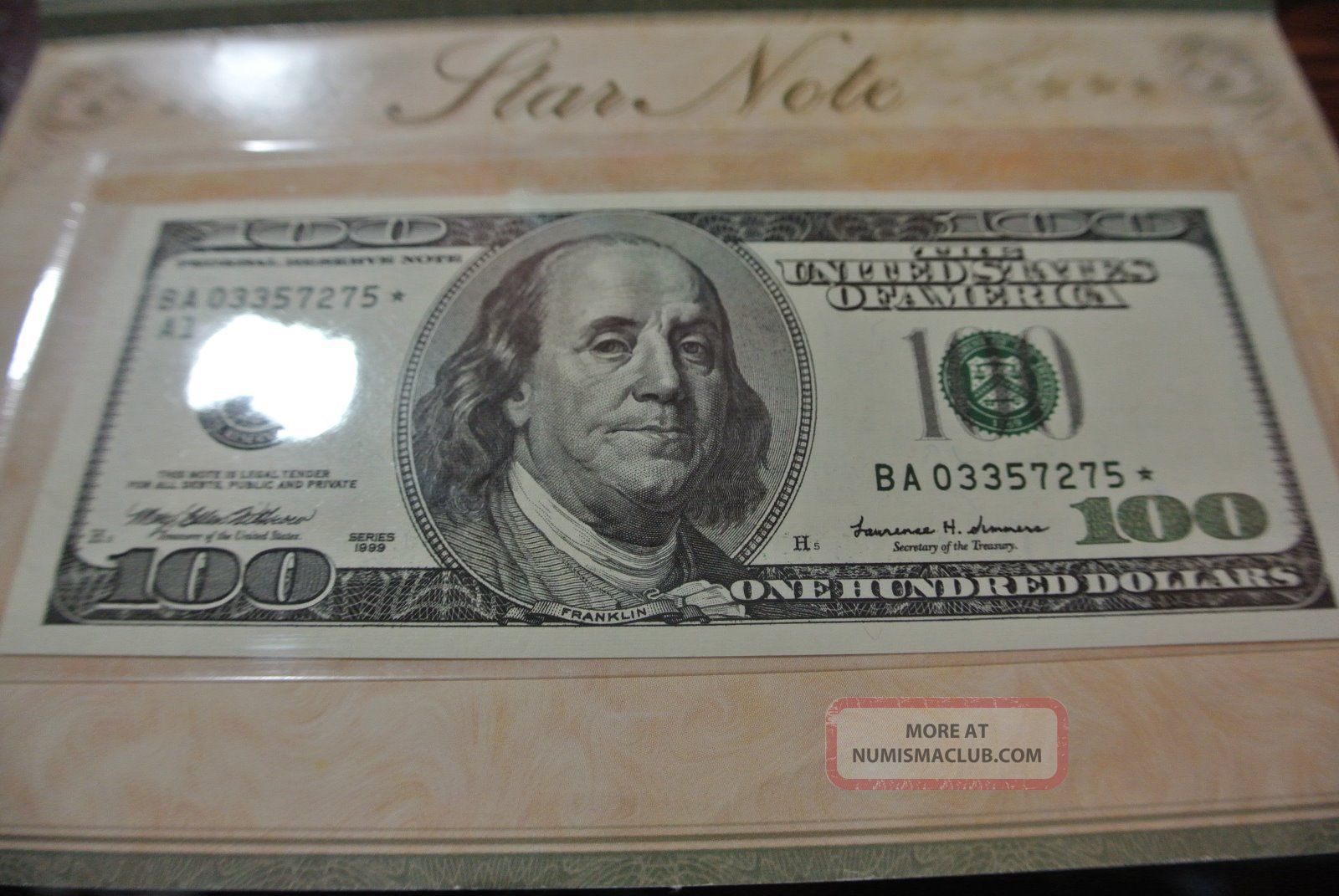 100 Dollar Star Note Small Size Notes photo