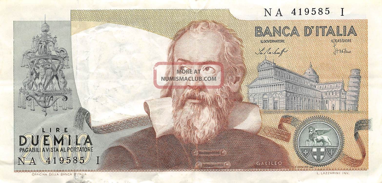 Italy 2000 Lire 22.  10.  1976 Series Na - I Circulated Banknote J8 Europe photo