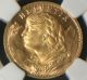 Switzerland 1927 Gold 20 Francs Ngc Ms - 67 Sharp Lustrous None Graded Higher Europe photo 1