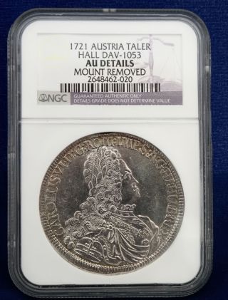 1721 Austria Taler Hall Dav - 1053 Ngc Silver Coin photo