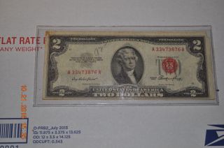 1953 Two Dollar Bills $2 Red Seal United States Note photo