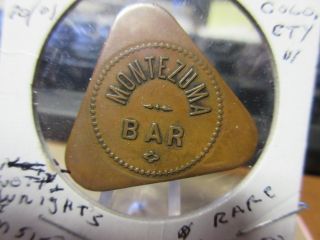 Montezuma Colorado / Montezuma Bar 12 1/2 C Trade Token Copper? 31mm Rare photo