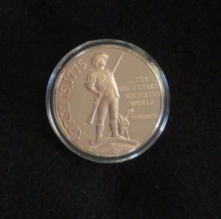 1975 Franklin - 1775 Shot Heard Around The World,  Concord Proof Coin photo