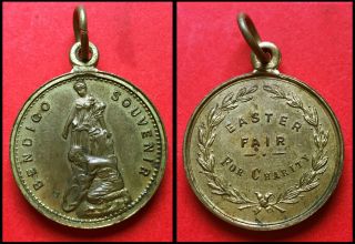 Australia: - Bendigo Easter Fair Souvenir Gilt Bronze Medallion C1922 Adp5571 photo
