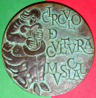 Musical Culture / Porto 1937 - 1962 / Rare Bronze Medal By Vilar photo