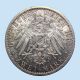 1905 A 2 Silver Mark,  Carl Eduard,  Saxe - Coburg - Gotha Duchies,  Km 166,  Unc Rrr Germany photo 1