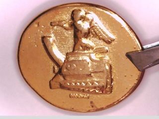 24k Gold Plated Macedon Demetrios Poliorketes Stater Prow Of Galley/athena Percy photo