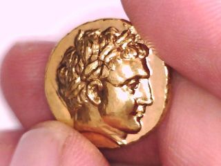 2rooks Greek Greece Macedonia Gold Plated Philip Ii Alexander The Great Coin photo