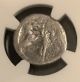 Plautius Plancus 47bc Ancient Roman Silver Denarius Ngc Certified Medusa 3.  46g Coins: Ancient photo 4