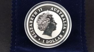2012 Australia $1 Silver Lunar Dragon Privy Kookaburra 1 Oz.  Bullion Coin photo