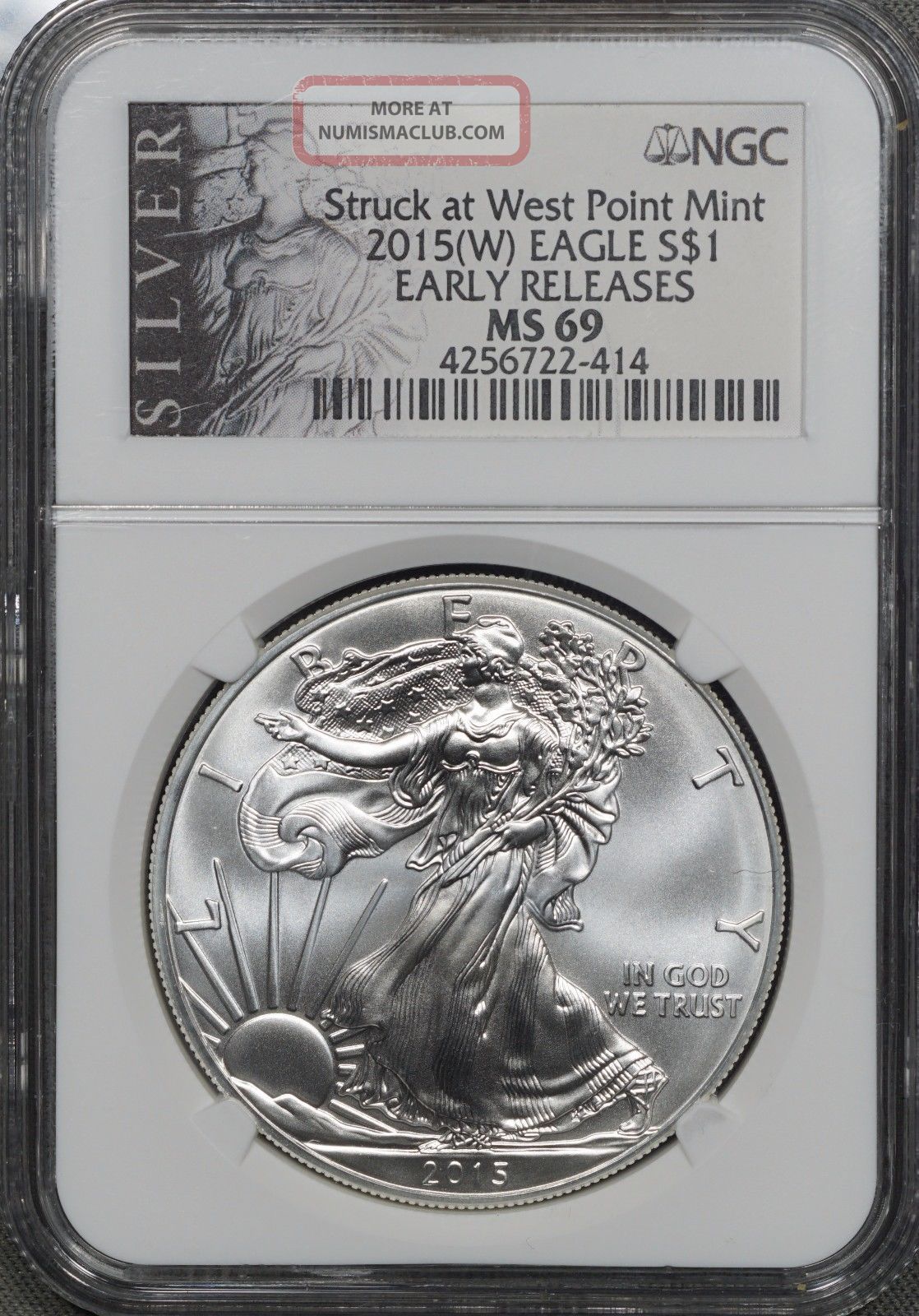 2015 W American Silver Eagle Ngc Ms69 Early Releases Coins photo