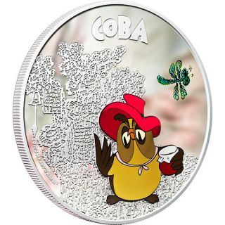 Cook Islands 2011 5$ Soyuzmultfilm Winnie Pooh - Owl Proof Silver Coin photo