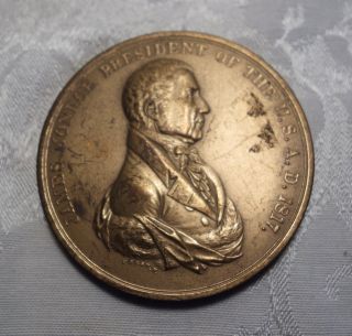 Vintage James Monroe Indian Peace Medal,  U.  S.  Medal 3 