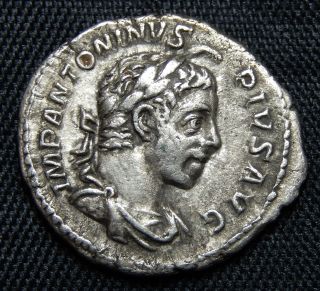 Ancient Roman,  Elegabalus,  Silver Denarius (218 - 222 Ad) photo