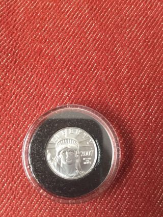 2007 Liberty $10 Platinum 1/10 Oz Coin Bu photo