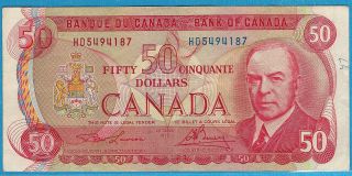 Canada1975 Bank Of Canada $50 Bank Note Rcmp Musical Ride Hd5494187 Circulated photo