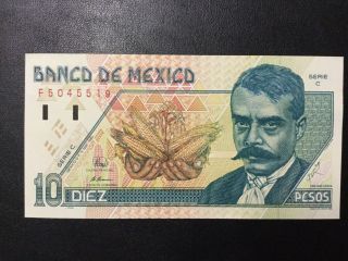 1994 Mexico Paper Money - 10 Pesos Banknote photo